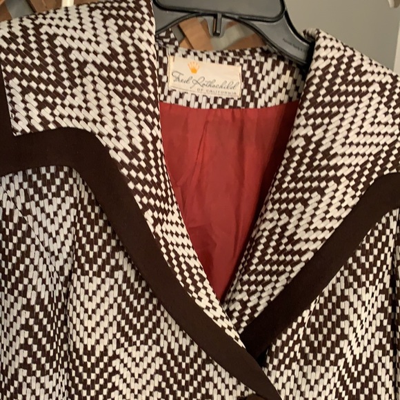 Gorgeous 60’s 70’s RARE vintage long checkered coat - Picture 3 of 15